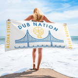 Alter Ego Hawaii large beach towel with a colorful Aloha themed graphic print.