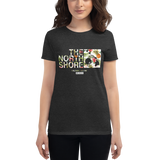 Young female wearing a Alter Ego Hawaii shirt that has a Hawaii themed graphic logo on the front.
