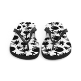 A pair of Alter Ego Hawaii flip flops which are also called slippers with a cool Hawaii themed graphic print.