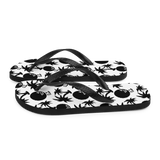 A pair of Alter Ego Hawaii flip flops which are also called slippers with a cool Hawaii themed graphic print.