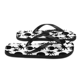 A pair of Alter Ego Hawaii flip flops which are also called slippers with a cool Hawaii themed graphic print.