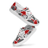 Rhythm Arts Camo-Red Men’s lace-up canvas shoes