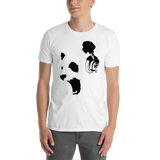 Young male wearing a Rhythm Arts Hawaii T-shirt that has a urban street themed graphic logo on the front.