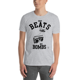 Young male wearing a Rhythm Arts Hawaii T-shirt that has a urban street themed graphic logo on the front.