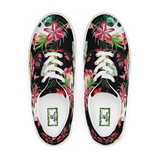 Aloha Tribe Skulls Womens Black Canvas Shoes