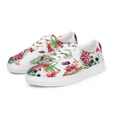 Aloha Tribe Skulls Womens White Canvas Shoes