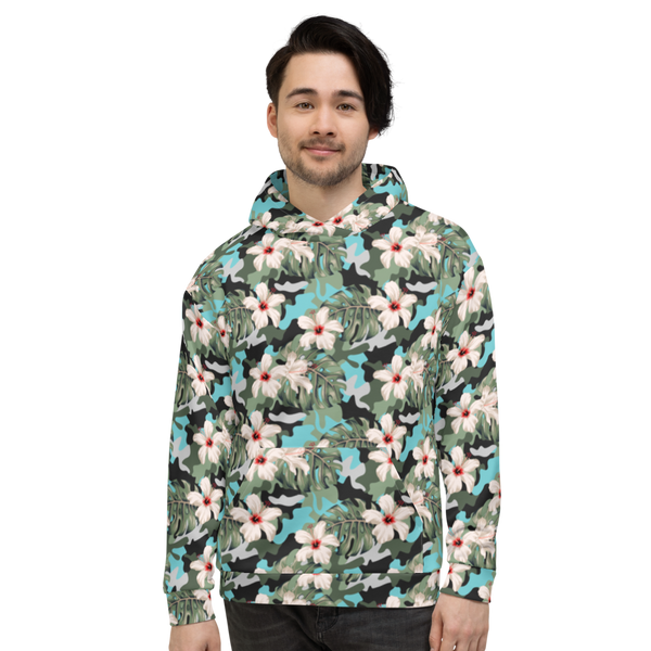 Aloha Tribe Camo Floral Unisex Hoodie