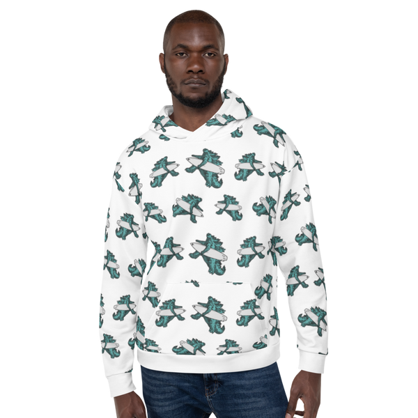 Rogue Labs SurfZilla White Unisex Hoodie