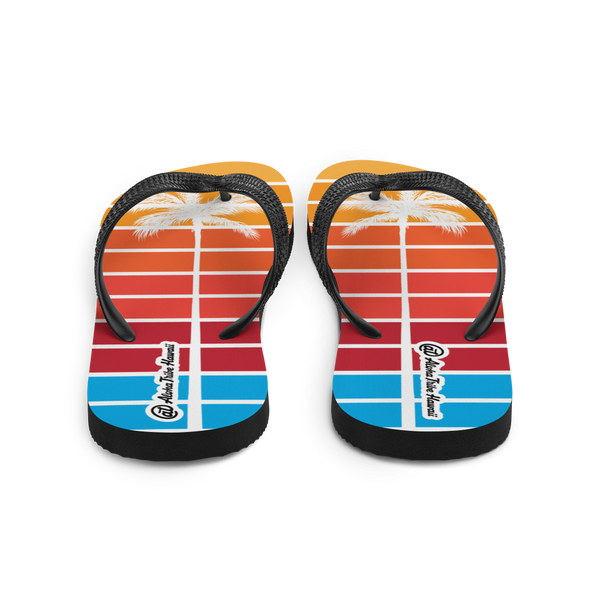 Sunset graphic sales flip flop