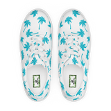 Aloha Tribe Mens Palmtree White Canvas Shoes