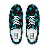 Aloha Tribe Mens Palmtree Black Canvas Shoes