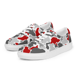 Rhythm Arts Camo-Red Men’s lace-up canvas shoes