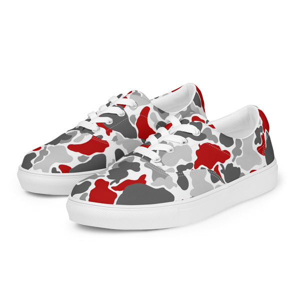 Rhythm Arts Camo-Red Men’s lace-up canvas shoes