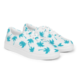 Aloha Tribe Mens Palmtree White Canvas Shoes