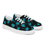 Aloha Tribe Mens Palmtree Black Canvas Shoes