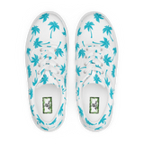 Aloha Tribe Womens Palmtree White Canvas Shoes
